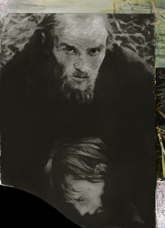 9.
Part of polyptych,
Study for the Story about the Return of the Prodigal Son.
1994/96
Oil and canvas on wood panel. ~150x135 cm
[Detail]